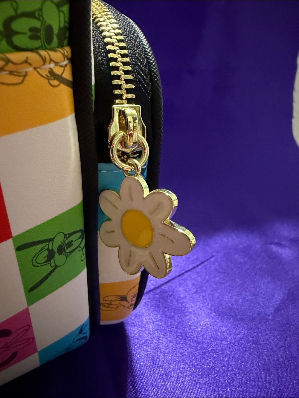 Loungefly Disney Multicolor Checker Mickey & Friends Crossbody - Picture 6 of 6